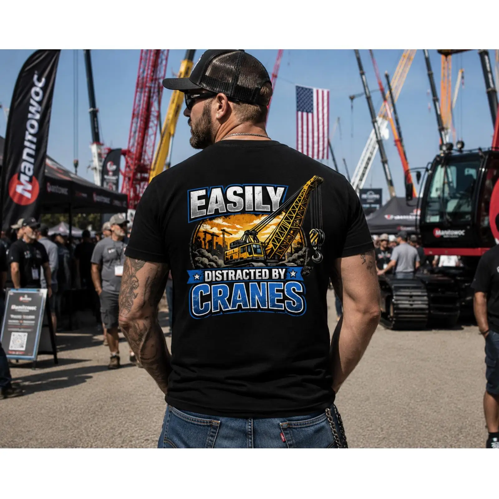 Heavy Equipment Union - Vinçlere Kolayca Dikkat Çekiliyor Komik Tişört