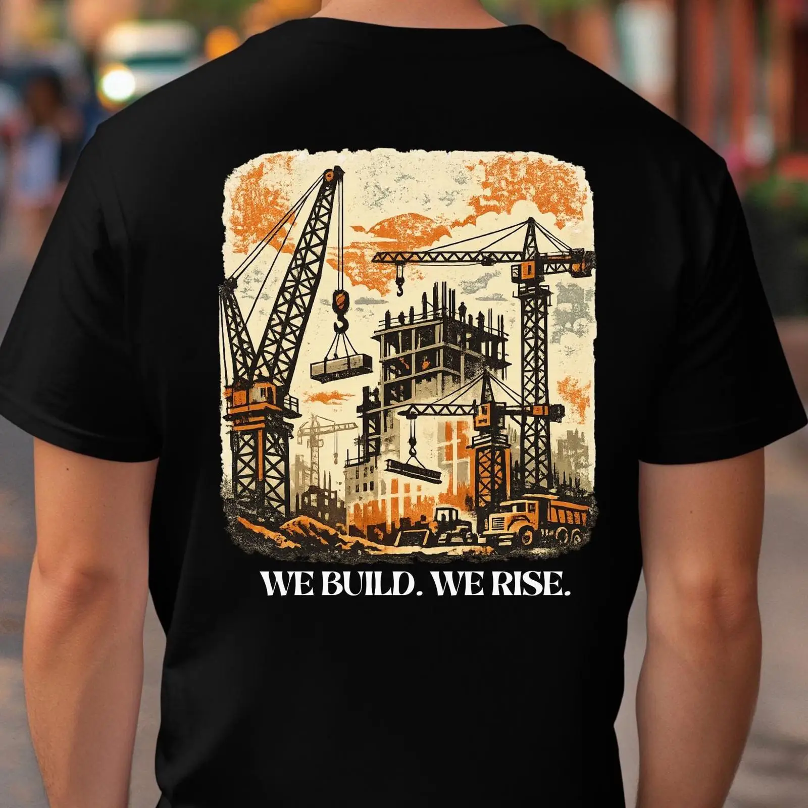 Heavy Equipment Union - We Build Rise İnşaat Tişörtü Vinç