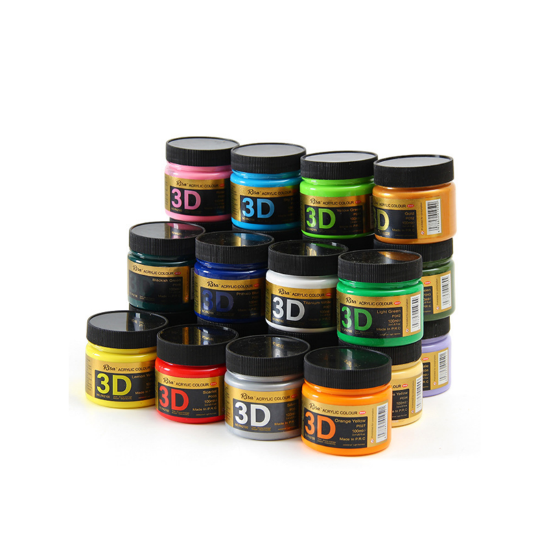 Heavy Equipment Painting - 3D Boyutlu Akrilik Boya Seti, 100ml